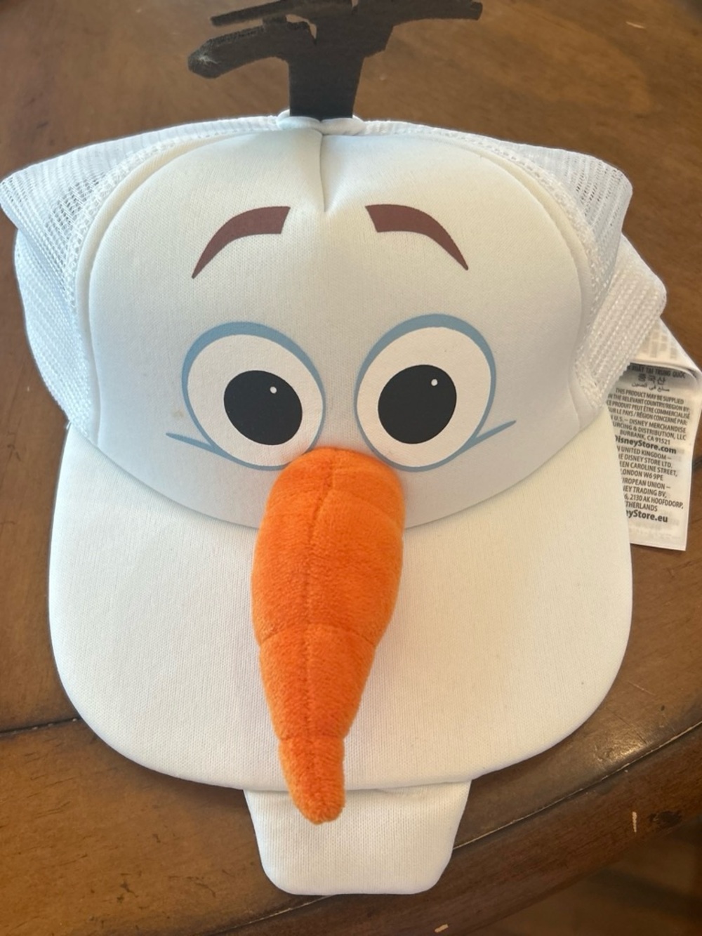 Disney Parks Olaf Character Trucker Hat with Plush Carrot Nose
